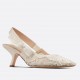 Dior J'Adior Slingback Pumps 65mm In White Macrame Embroidered Cotton