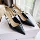 Dior J'Adior Slingback Pumps 65mm In Black Patent Calfskin