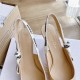 Dior J'Adior Slingback Pumps 65mm In Nude Patent Calfskin