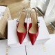 Dior J'Adior Slingback Pumps 65mm In Red Patent Calfskin