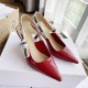 Dior J'Adior Slingback Pumps 65mm In Red Patent Calfskin