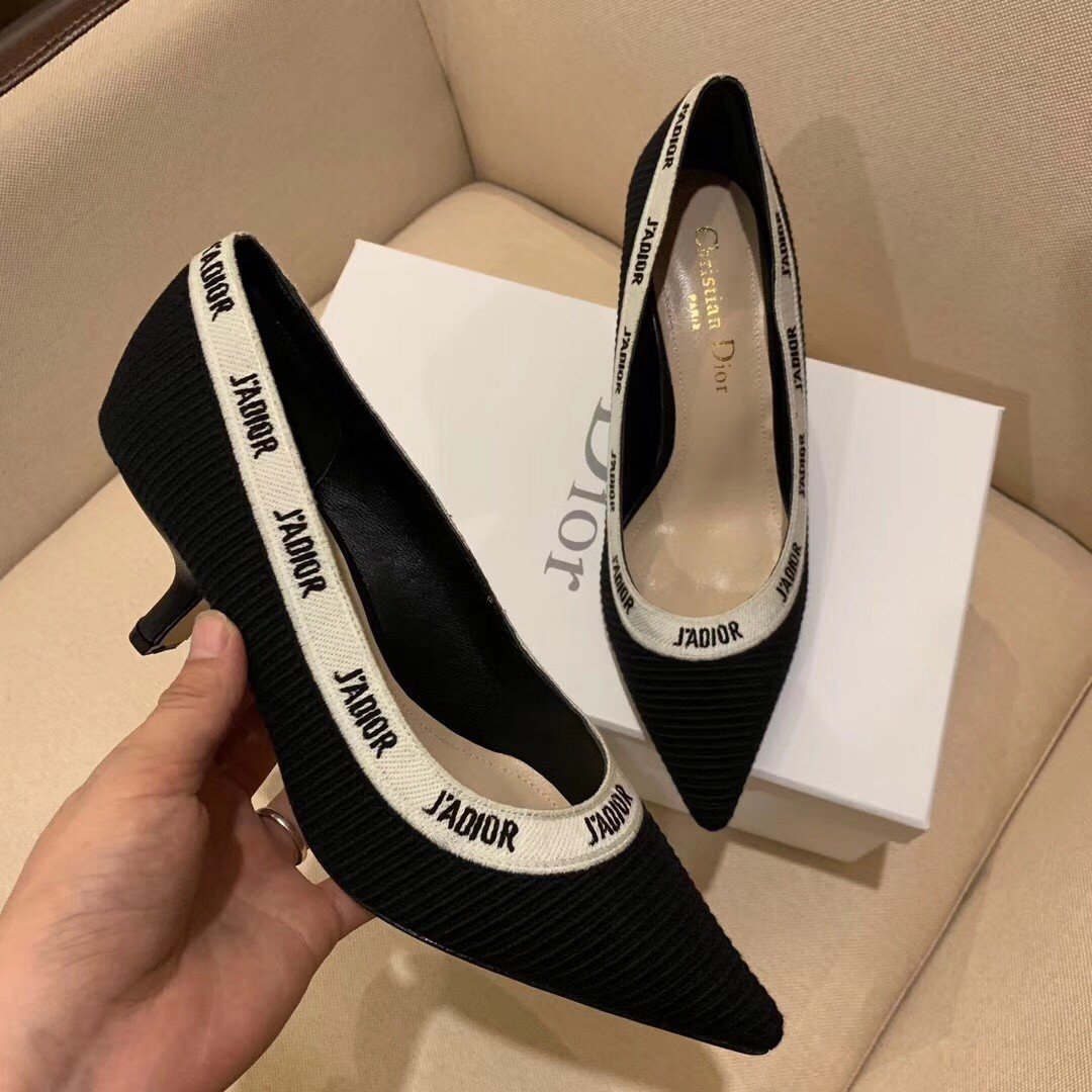 Dior J'Adior Pumps 65mm In Black Technical Fabric