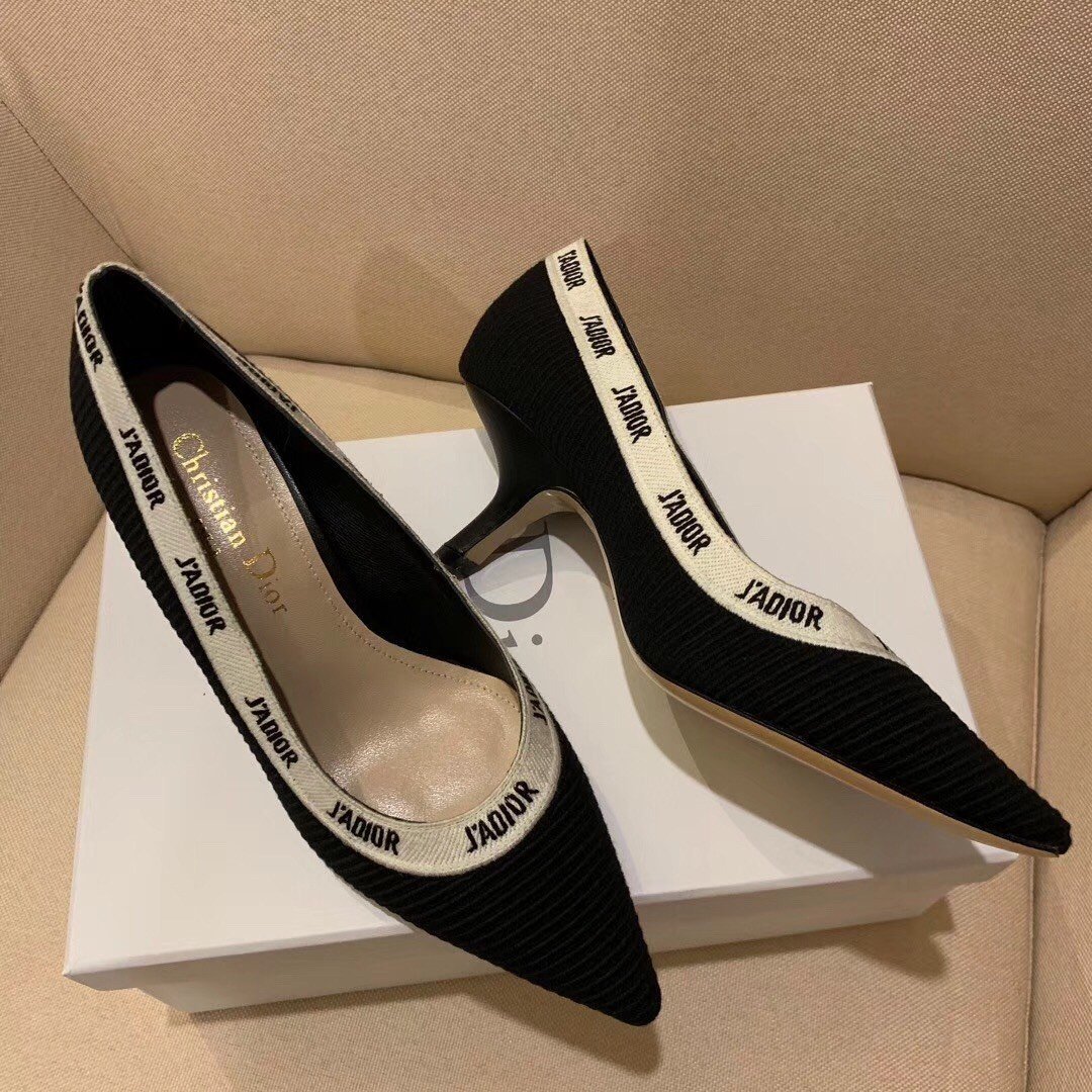 Dior J'Adior Pumps 65mm In Black Technical Fabric