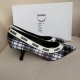 Dior J'Adior Pumps 65mm In Black and White Tartan Fabric