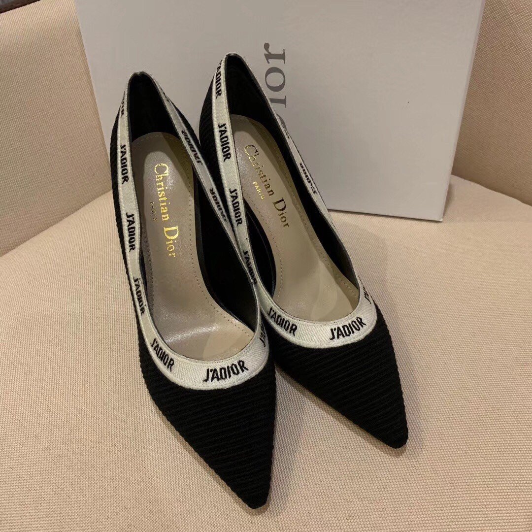 Dior J'Adior Pumps 100mm In Black Technical Fabric