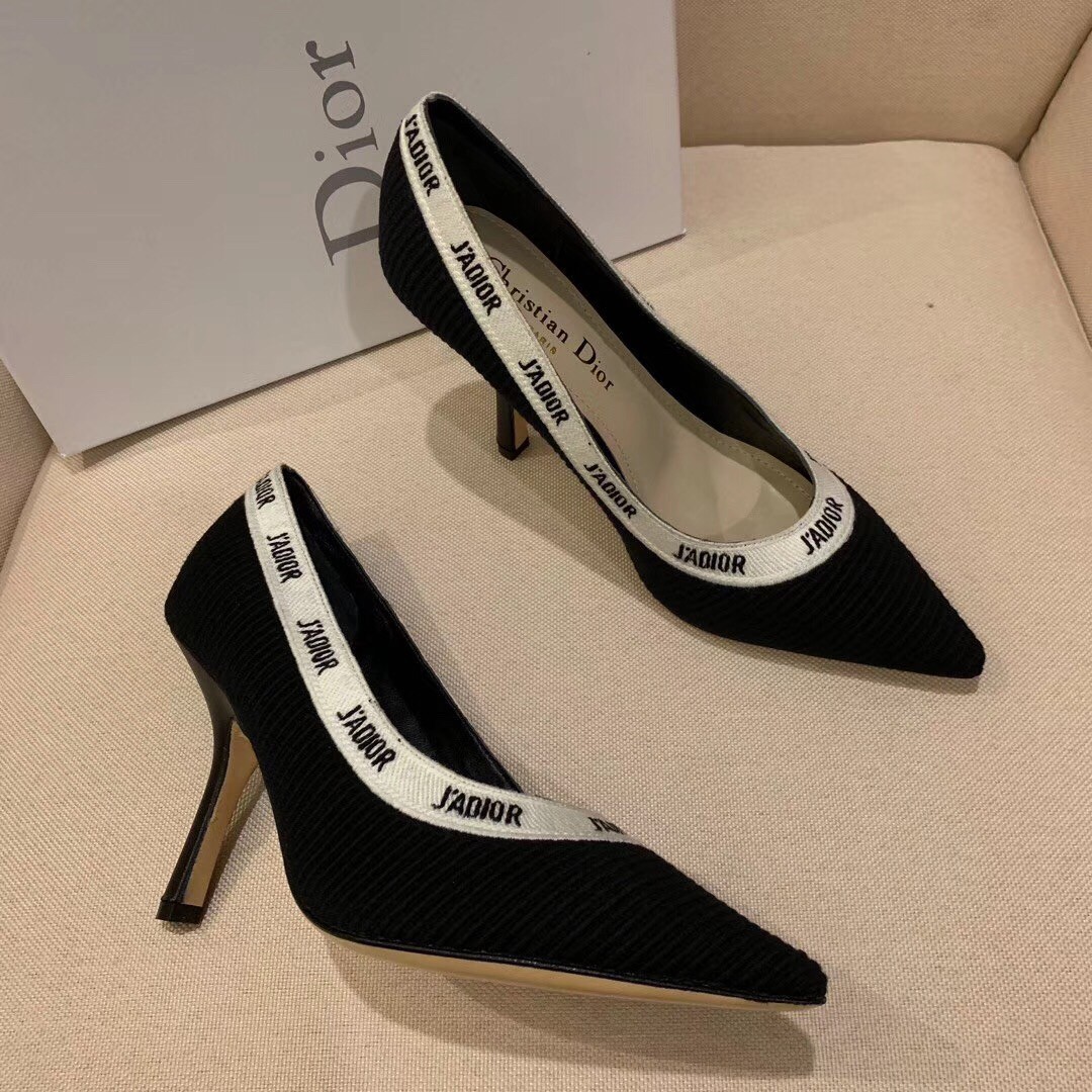 Dior J'Adior Pumps 100mm In Black Technical Fabric