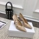 Dior J'Adior Slingback Pumps 100mm In Nude Suede With Strass