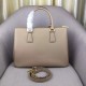 Prada Galleria Large Bag In Grey Saffiano Leather