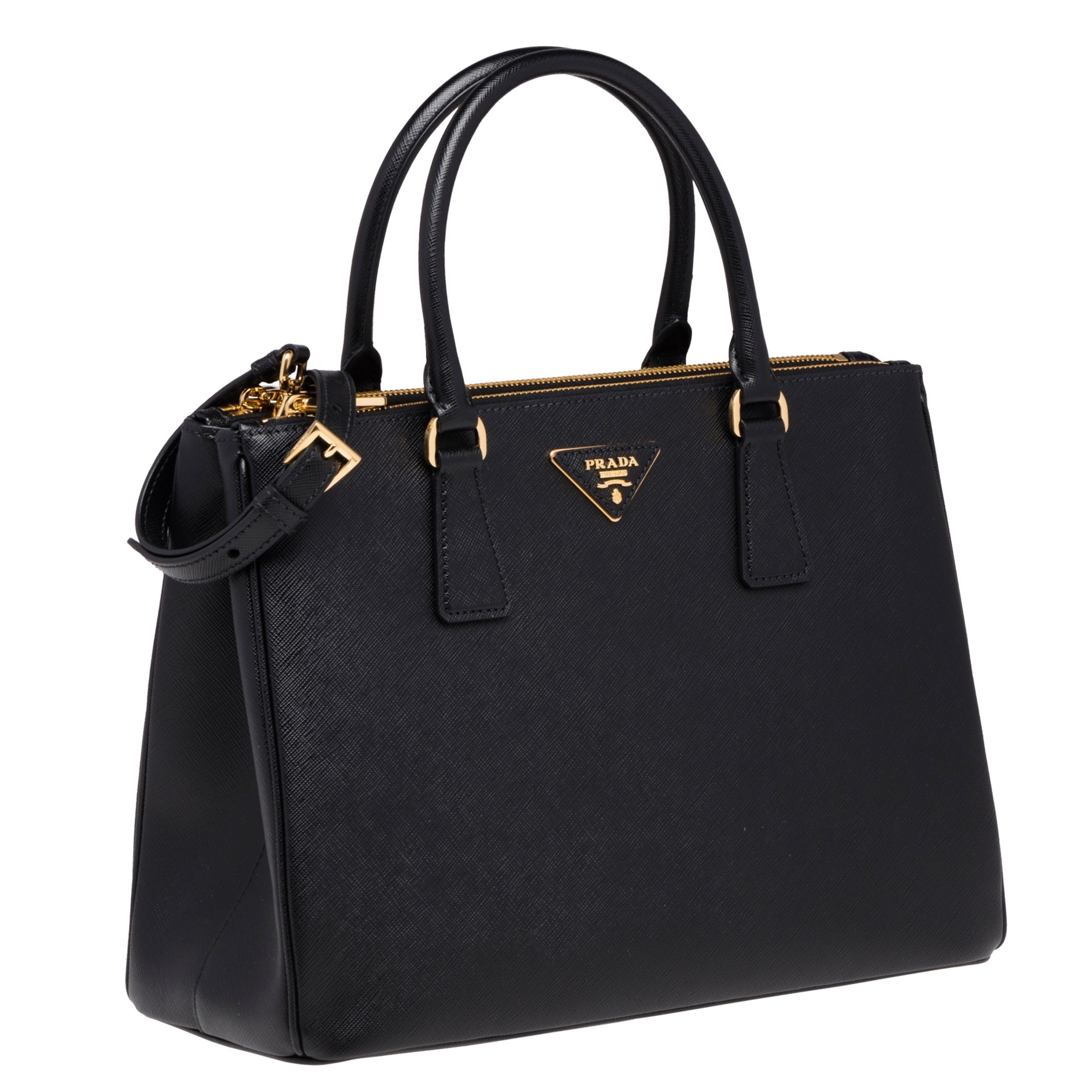 Prada Galleria Large Bag In Black Saffiano Leather