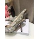 Dior J'Adior Slingback Pumps 100mm In Gray Toile de Jouy Reverse