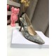 Dior J'Adior Slingback Pumps 100mm In Gray Toile de Jouy Reverse