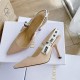 Dior J'Adior Slingback Pumps 100mm In NudeTechnical Fabric