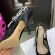 Dior J'Adior Slingback Pumps 100mm In Black Macrame Cotton