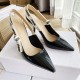 Dior J'Adior Slingback Pumps 100mm In Black Patent Calfskin