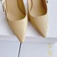 Dior J'Adior Slingback Pumps 100mm In Nude Patent Calfskin