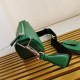 Prada Triangle Shoulder Bag In Green Calfskin