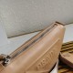 Prada Triangle Shoulder Bag In Beige Calfskin