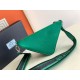 Prada Triangle Shoulder Bag In Green Saffiano Leather