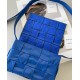 Bottega Veneta Cassette Bag In Cobalt Wrinkled Intreccio Calfskin