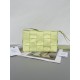 Bottega Veneta Cassette Bag In Lemon Washed Wrinkled Intreccio Calfskin