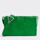 Bottega Veneta Cassette Bag In Parakeet Wrinkled Intreccio Calfskin