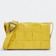 Bottega Veneta Cassette Bag In Yellow Wrinkled Intreccio Calfskin