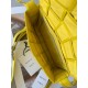 Bottega Veneta Cassette Bag In Yellow Wrinkled Intreccio Calfskin