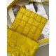 Bottega Veneta Cassette Bag In Yellow Wrinkled Intreccio Calfskin