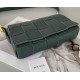 Bottega Veneta Cassette Bag In Raintree Grained Intreccio Calfskin