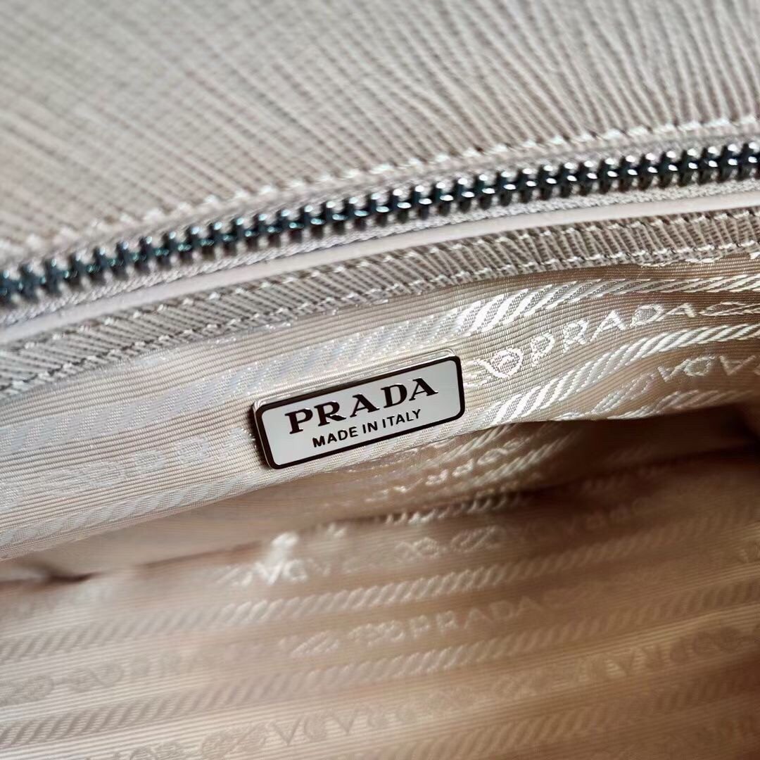 Prada Galleria Mini Bag In Beige Saffiano Leather