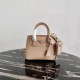 Prada Galleria Mini Bag In Beige Saffiano Leather