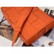 Bottega Veneta Cassette Bag In Orange Intreccio Lambskin