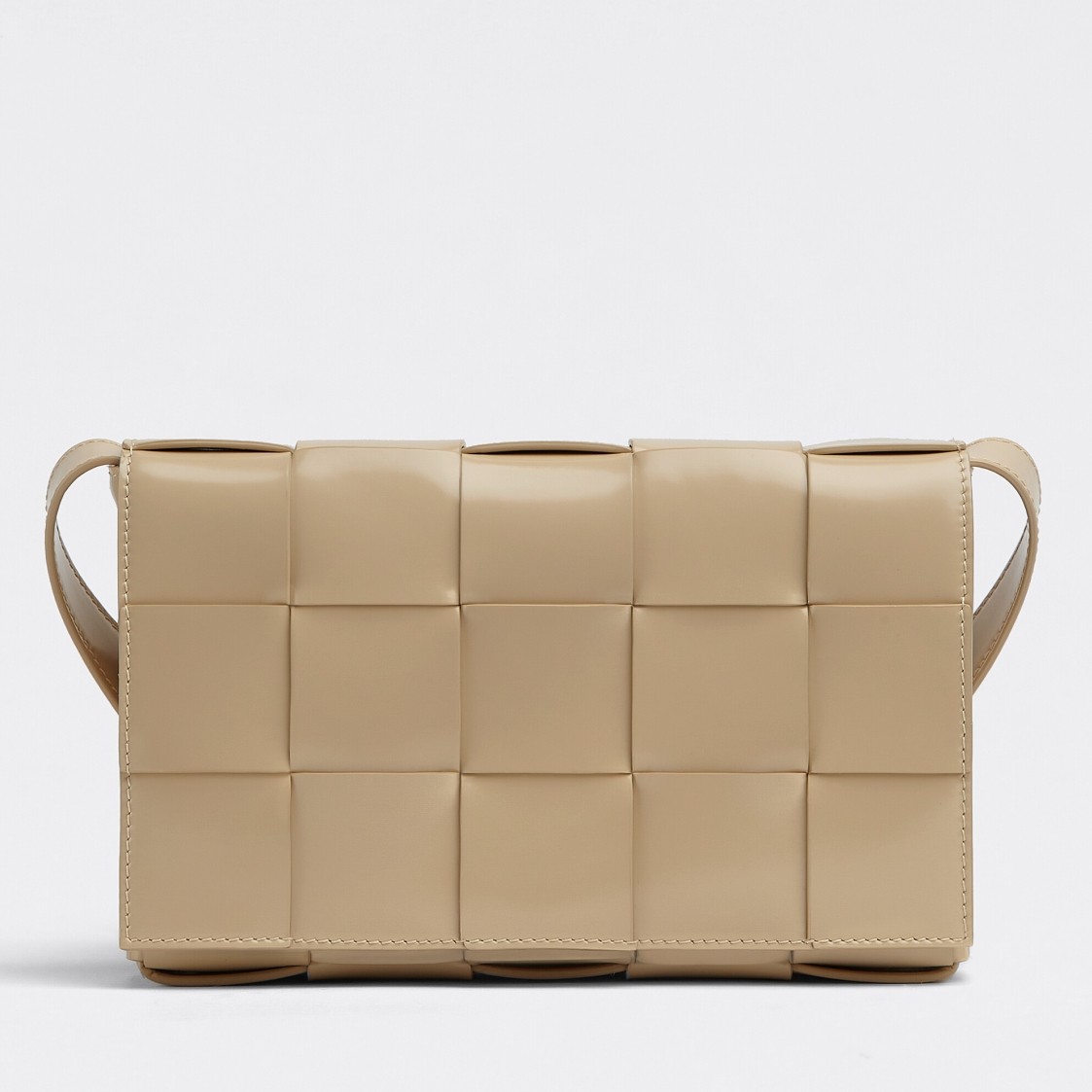 Bottega Veneta Cassette Bag In Porridge Intreccio Lambskin