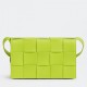 Bottega Veneta Cassett Bag In Acid Kiwi Intreccio Lambskin