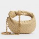 Bottega Veneta Mini Jodie Chain Bag In Porridge Intrecciato Lambskin