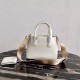 Prada Galleria Mini Bag In White Saffiano Leather