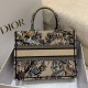 Dior Medium Book Tote Bag In Beige Jardin d'Hiver Embroidery