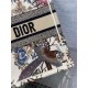 Dior Medium Book Tote Bag In White Jardin d'Hiver Embroidery