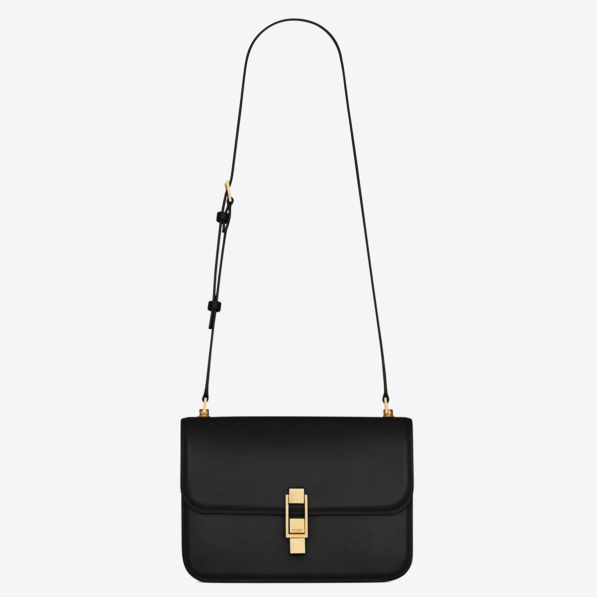 Saint Laurent Le Carre Satchel Bag In Black Calfskin