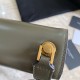 Saint Laurent Le Carre Satchel Bag In Olive Calfskin