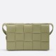 Bottega Veneta Cassett Bag In Travertine Intreccio Lambskin