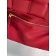 Bottega Veneta Padded Cassette Bag In Red Intrecciato Deerskin