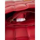 Bottega Veneta Padded Cassette Bag In Red Intrecciato Deerskin