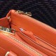 Prada Galleria Medium Bag In Orange Saffiano Leather