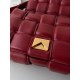 Bottega Veneta Padded Cassette Bag In Dark Red Intrecciato Lambskin