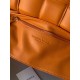 Bottega Veneta Padded Cassette Bag In Orange Intrecciato Lambskin