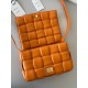 Bottega Veneta Padded Cassette Bag In Orange Intrecciato Lambskin