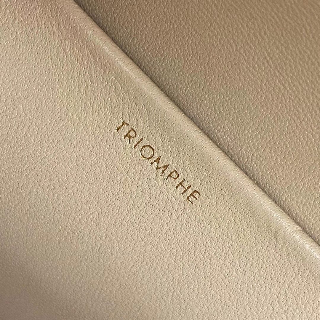 Celine Triomphe Medium Bag In Nude Smooth Calfskin