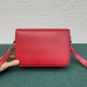 Celine Triomphe Medium Bag In Red Smooth Calfskin