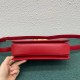 Celine Triomphe Medium Bag In Red Smooth Calfskin